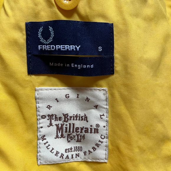 Fred Perry x Millerain Waxed Raincoat Mens Size Small - Picture 2 of 5